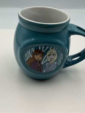 Disney Teal Character Ceramic Mug with Elsa & Anna Art